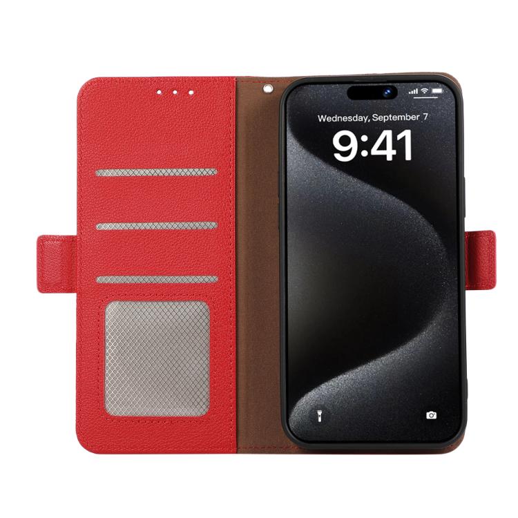For Honor 400 Global 156.5mm ABEEL Side-Magnetic Litchi Pattern Leather RFID Phone Case