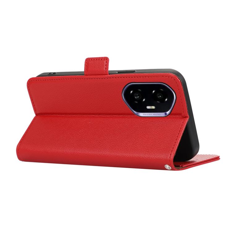 For Honor 400 Global 156.5mm ABEEL Side-Magnetic Litchi Pattern Leather RFID Phone Case