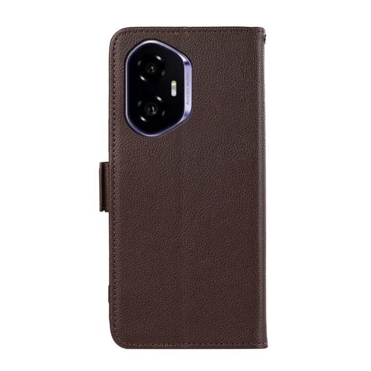 For Honor 400 Global 156.5mm ABEEL Side-Magnetic Litchi Pattern Leather RFID Phone Case