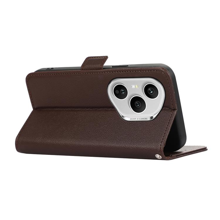 For Honor 400 Pro Global 160.8mm ABEEL Side-Magnetic Litchi Pattern Leather RFID Phone Case