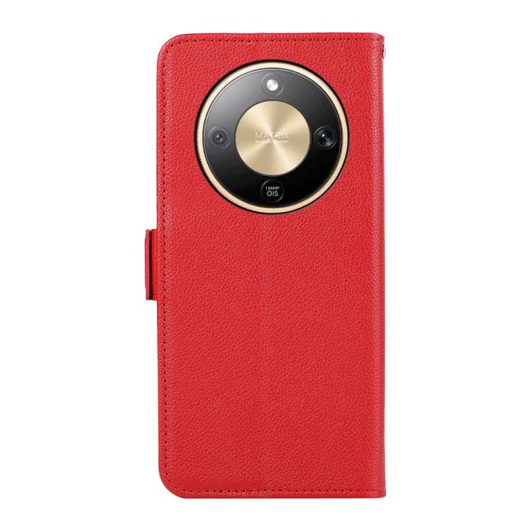 For Honor X9d 5G / Magic8 Lite ABEEL Side-Magnetic Litchi Pattern Leather RFID Phone Case