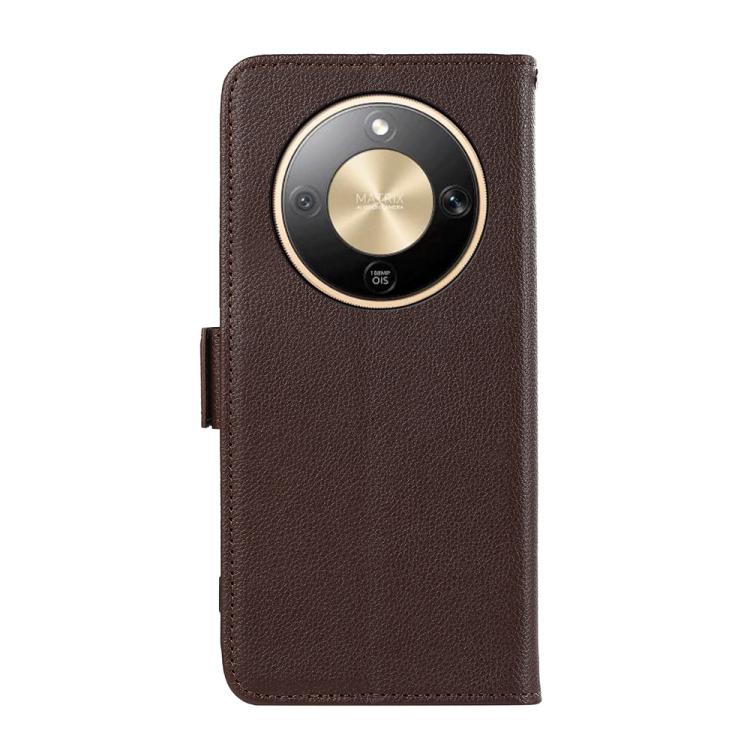 For Honor X9d 5G / Magic8 Lite ABEEL Side-Magnetic Litchi Pattern Leather RFID Phone Case