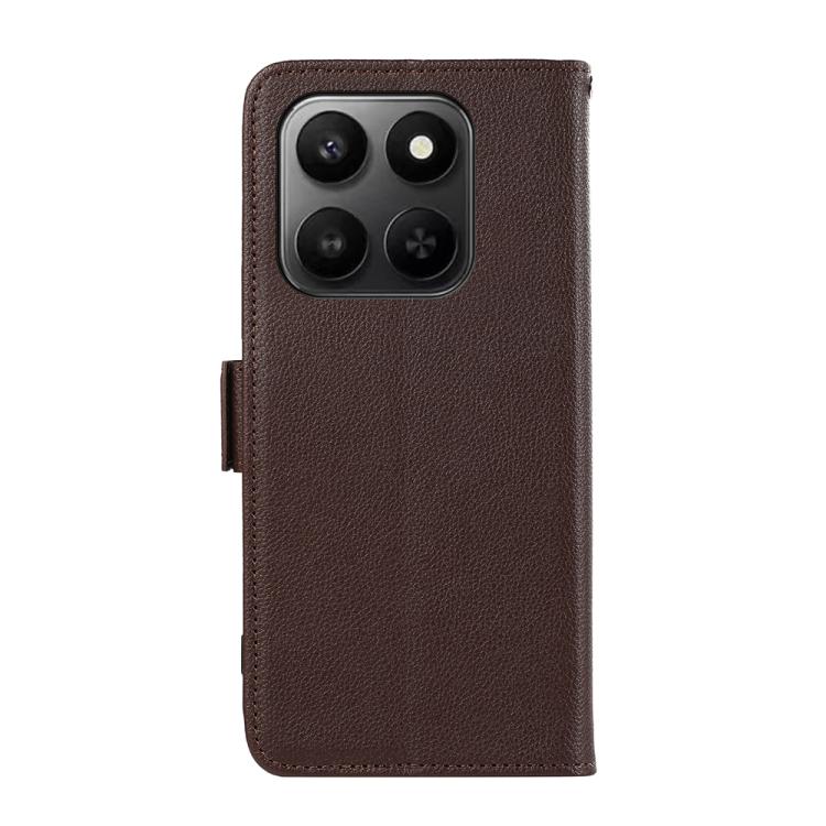 For Honor 400 Smart / X7d ABEEL Side-Magnetic Litchi Pattern Leather RFID Phone Case