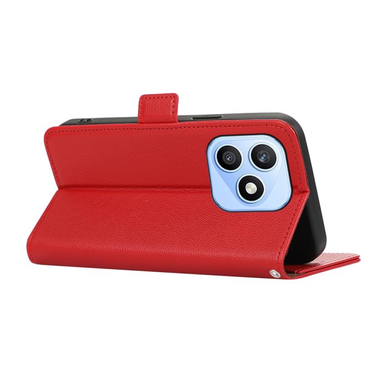 For Honor X8d 4G ABEEL Side-Magnetic Litchi Pattern Leather RFID Phone Case