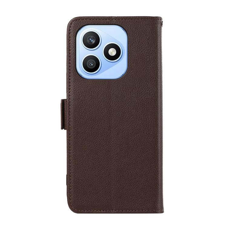 For Honor X8d 4G ABEEL Side-Magnetic Litchi Pattern Leather RFID Phone Case