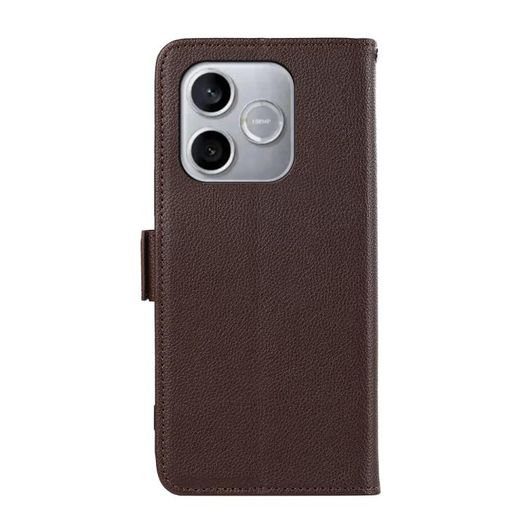 For Honor 600 Lite Global ABEEL Side-Magnetic Litchi Pattern Leather RFID Phone Case