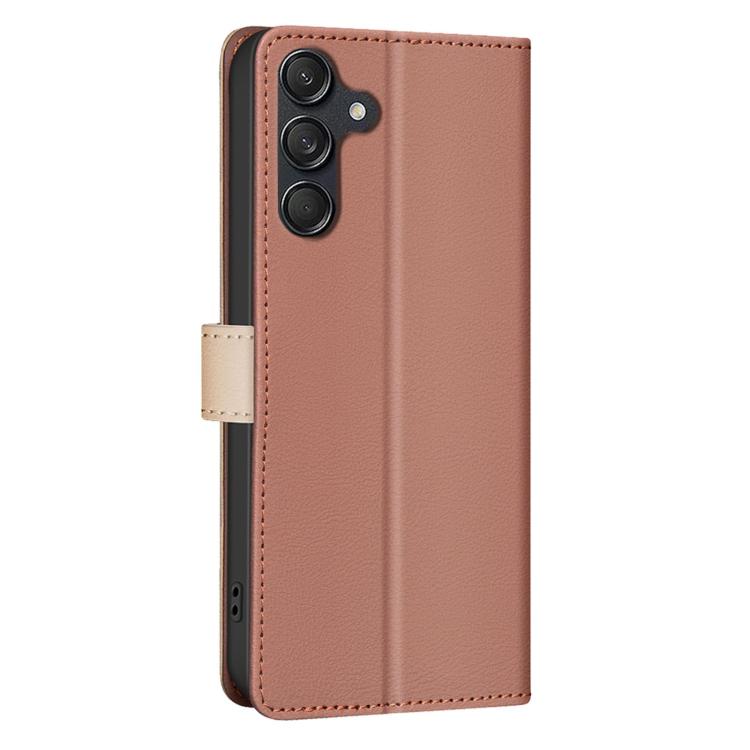 For Samsung Galaxy M16 5G / F16 5G Color Matching RFID Anti-theft Leather Phone Case