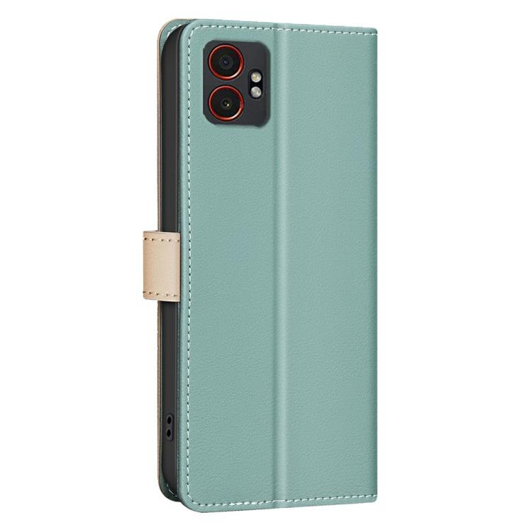 For Samsung Galaxy XCover 7 Pro Color Matching RFID Anti-theft Leather Phone Case