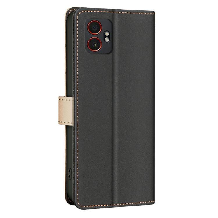 For Samsung Galaxy XCover 7 Pro Color Matching RFID Anti-theft Leather Phone Case