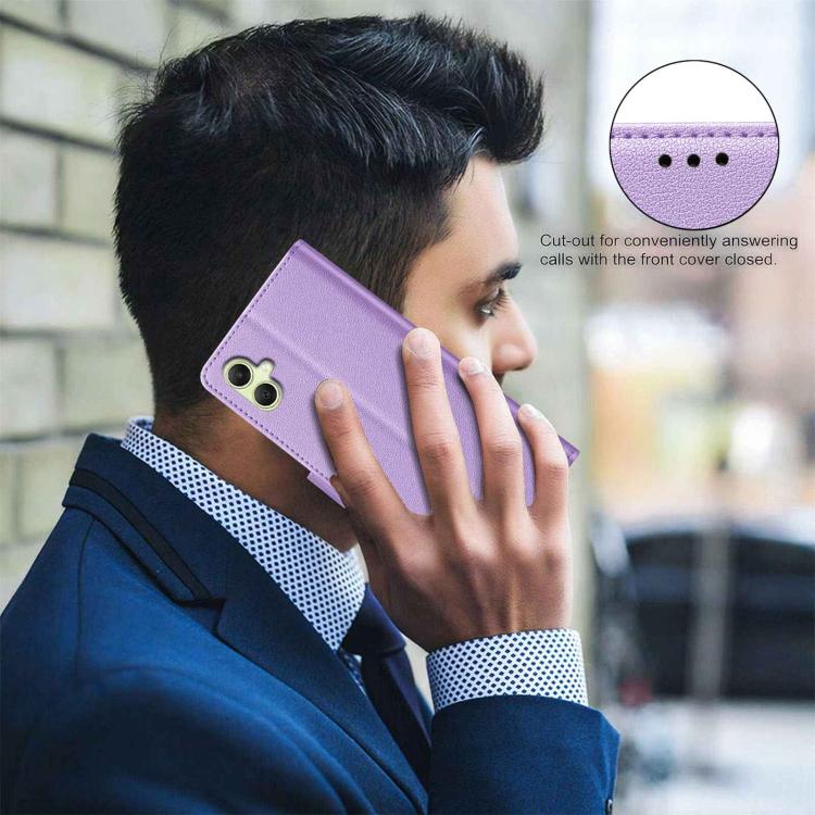 For Samsung Galaxy M06 5G / F06 5G Litchi Texture RFID Anti-theft Leather Phone Case