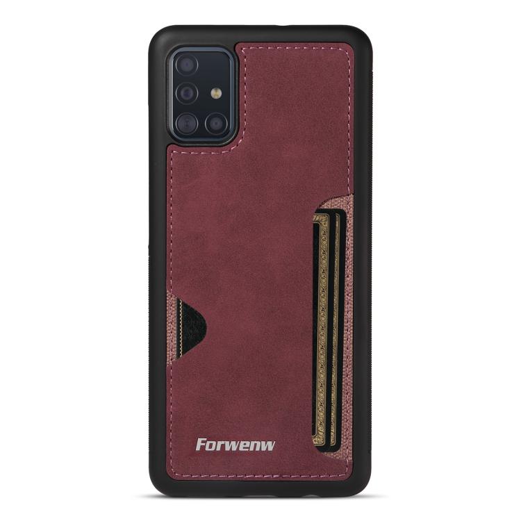 For Samsung Galaxy A51 Forwenw F5 Series Integrated Card Bag Phone Case
