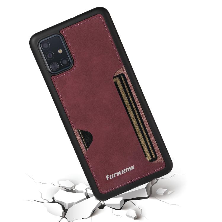 For Samsung Galaxy A51 Forwenw F5 Series Integrated Card Bag Phone Case