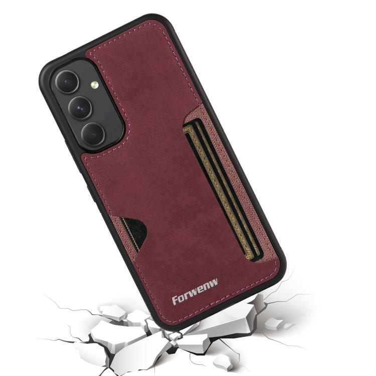 For Samsung Galaxy A54 5G Forwenw F5 Series Integrated Card Bag Phone Case