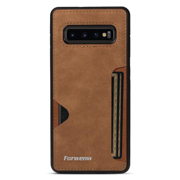 For Samsung Galaxy S10+ Forwenw F5 Series Integrated Card Bag Phone Case