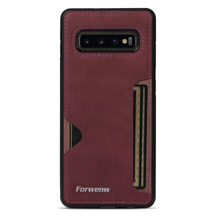 For Samsung Galaxy S10+ Forwenw F5 Series Integrated Card Bag Phone Case