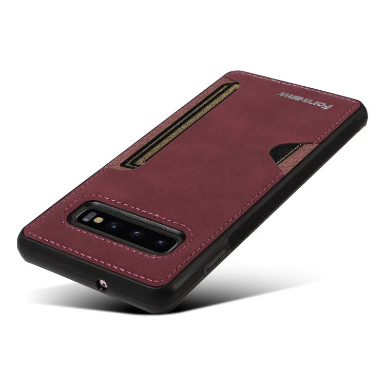 For Samsung Galaxy S10+ Forwenw F5 Series Integrated Card Bag Phone Case
