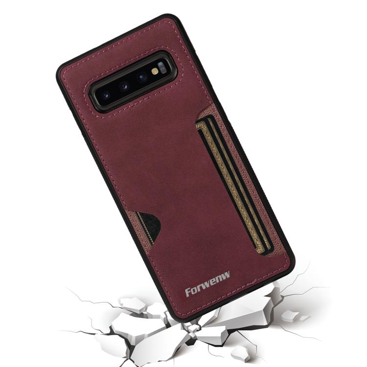 For Samsung Galaxy S10+ Forwenw F5 Series Integrated Card Bag Phone Case