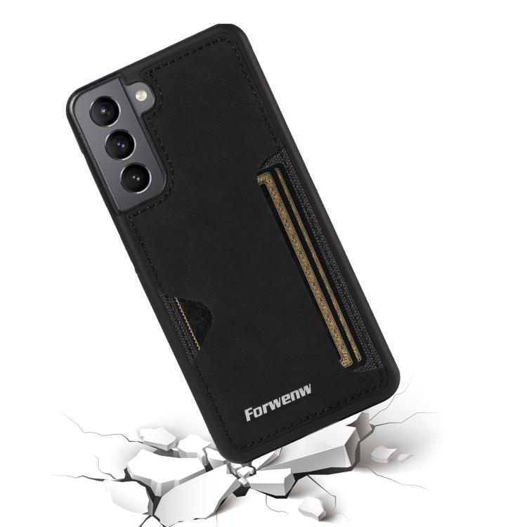 For Samsung Galaxy S21 5G Forwenw F5 Series Integrated Card Bag Phone Case