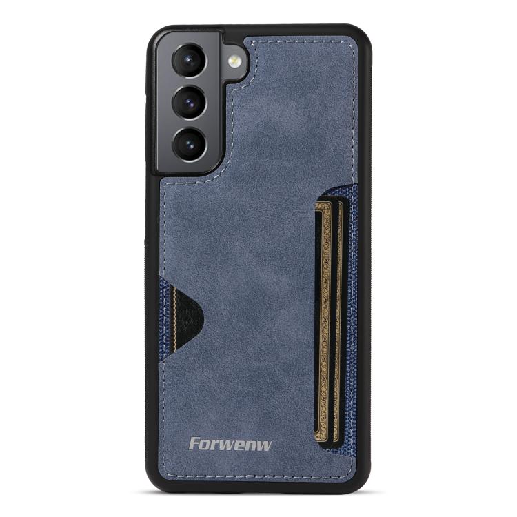 For Samsung Galaxy S21 5G Forwenw F5 Series Integrated Card Bag Phone Case