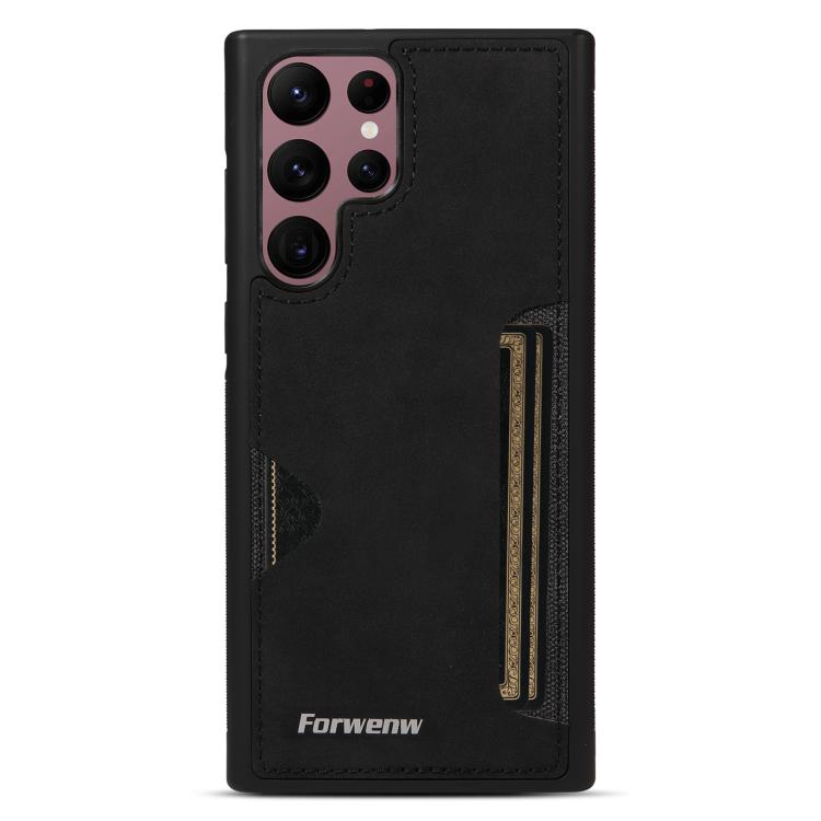 For Samsung Galaxy S22 Ultra 5G Forwenw F5 Series Integrated Card Bag Phone Case