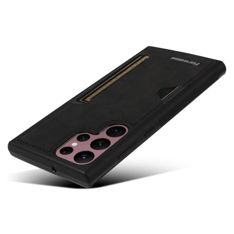 For Samsung Galaxy S22 Ultra 5G Forwenw F5 Series Integrated Card Bag Phone Case