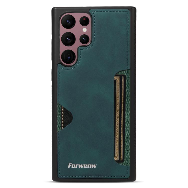 For Samsung Galaxy S22 Ultra 5G Forwenw F5 Series Integrated Card Bag Phone Case