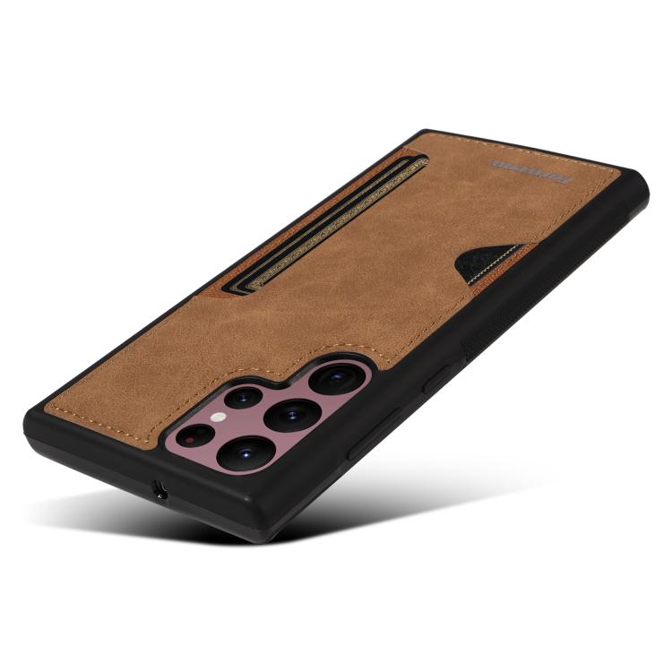 For Samsung Galaxy S22 Ultra 5G Forwenw F5 Series Integrated Card Bag Phone Case