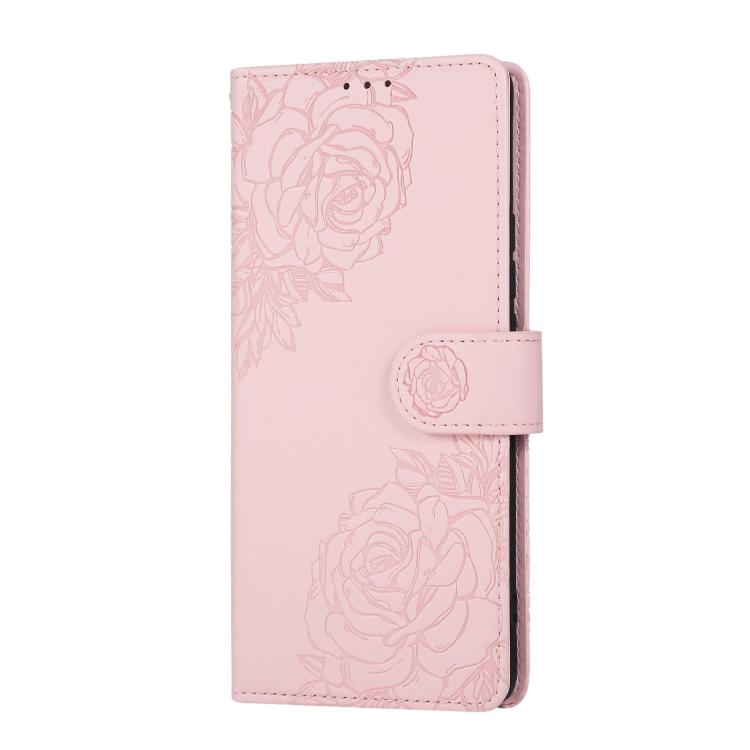 For OPPO Reno11 Global Rose Flower Embossed 3-Card Slots Leather Phone Case