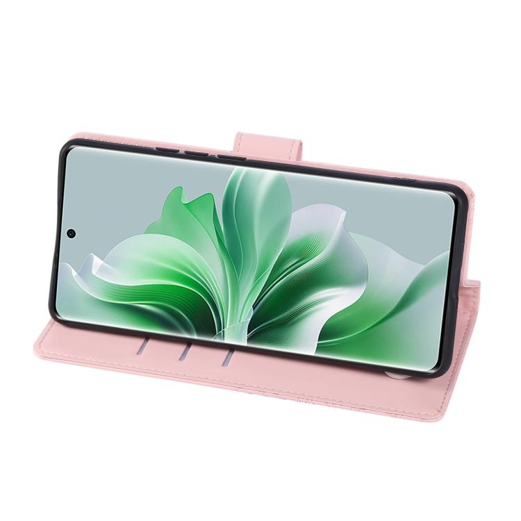 For OPPO Reno11 Global Rose Flower Embossed 3-Card Slots Leather Phone Case