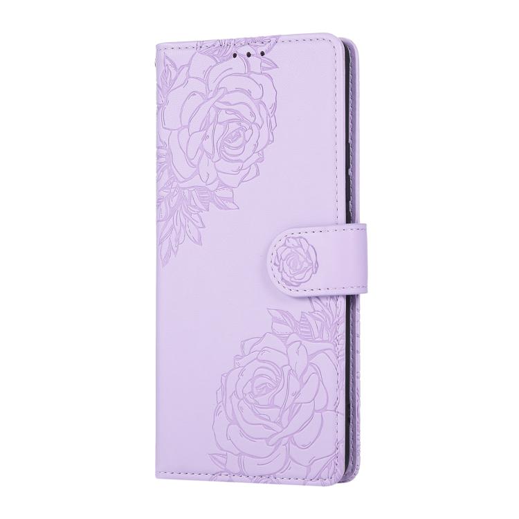 For OPPO Reno11 Global Rose Flower Embossed 3-Card Slots Leather Phone Case