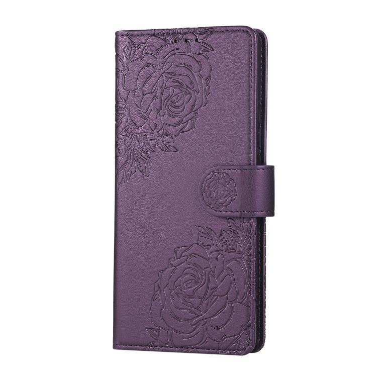 For OPPO Reno11 Global Rose Flower Embossed 3-Card Slots Leather Phone Case