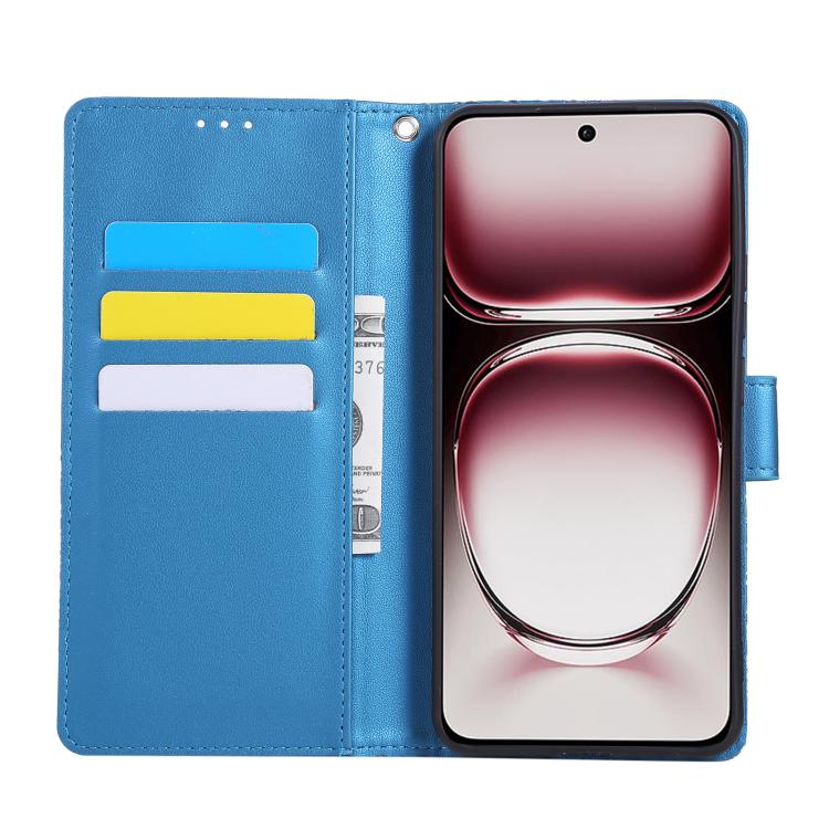 For OPPO Reno12 Pro 5G Global Rose Flower Embossed 3-Card Slots Leather Phone Case