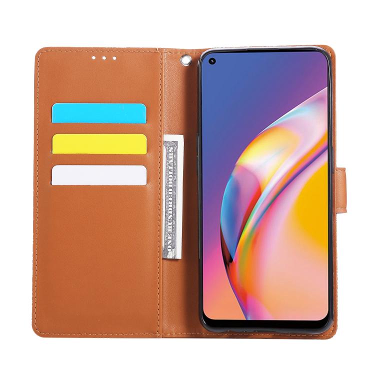 For OPPO A94 4G / F19 Pro Rose Flower Embossed 3-Card Slots Leather Phone Case