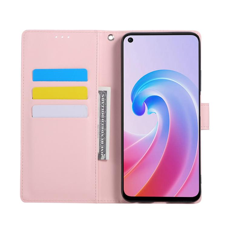 For OPPO A96 5G Rose Flower Embossed 3-Card Slots Leather Phone Case