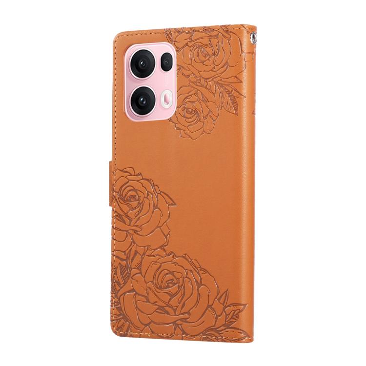 For OPPO Reno13 Pro 5G Global Rose Flower Embossed 3-Card Slots Leather Phone Case