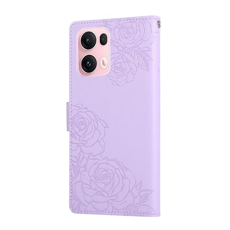 For OPPO Reno13 Pro 5G Global Rose Flower Embossed 3-Card Slots Leather Phone Case