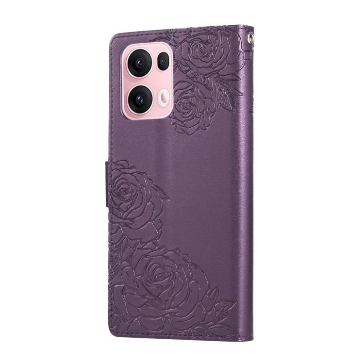 For OPPO Reno13 Pro 5G Global Rose Flower Embossed 3-Card Slots Leather Phone Case