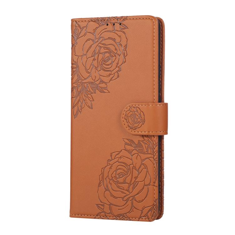 For OPPO Reno11 Pro Global Rose Flower Embossed 3-Card Slots Leather Phone Case