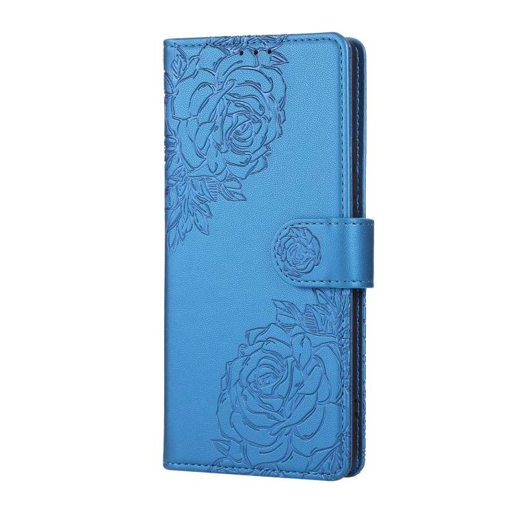 For OPPO Reno11 Pro Global Rose Flower Embossed 3-Card Slots Leather Phone Case