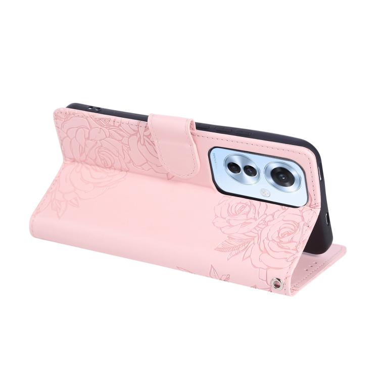 For OPPO Reno11 F Global / F25 Pro 5G Rose Flower Embossed 3-Card Slots Leather Phone Case