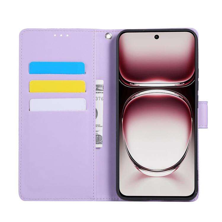For OPPO Reno11 F Global / F25 Pro 5G Rose Flower Embossed 3-Card Slots Leather Phone Case