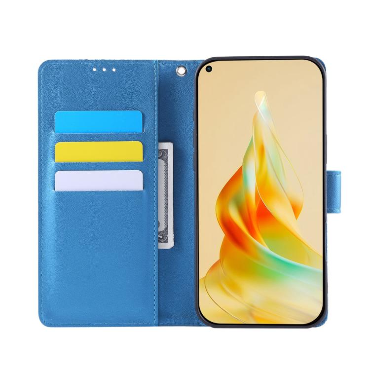 For OPPO A78 4G Rose Flower Embossed 3-Card Slots Leather Phone Case