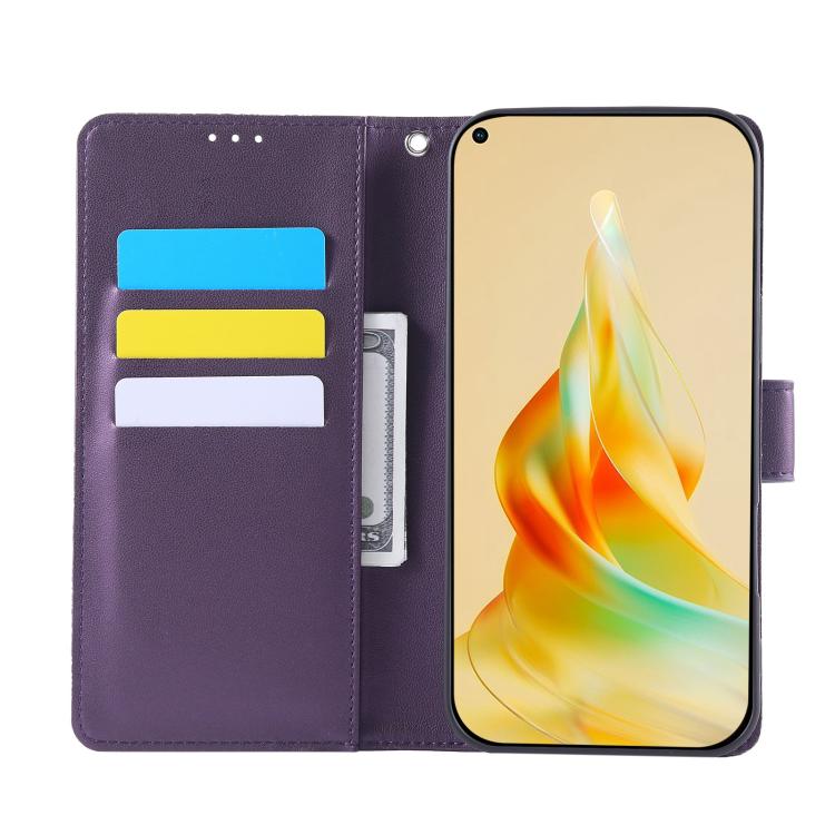 For OPPO A78 4G Rose Flower Embossed 3-Card Slots Leather Phone Case
