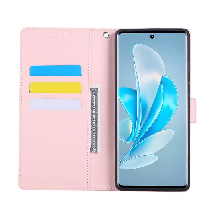 For OPPO A79 5G Rose Flower Embossed 3-Card Slots Leather Phone Case