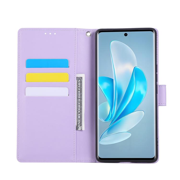 For OPPO A79 5G Rose Flower Embossed 3-Card Slots Leather Phone Case