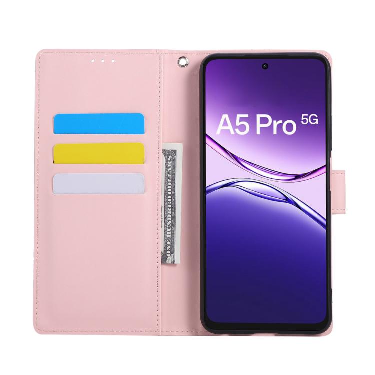 For OPPO A5 Pro 5G Global Rose Flower Embossed 3-Card Slots Leather Phone Case
