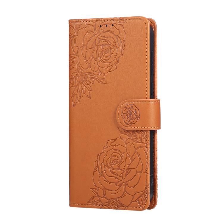 For OPPO Find X8 5G Rose Flower Embossed 3-Card Slots Leather Phone Case
