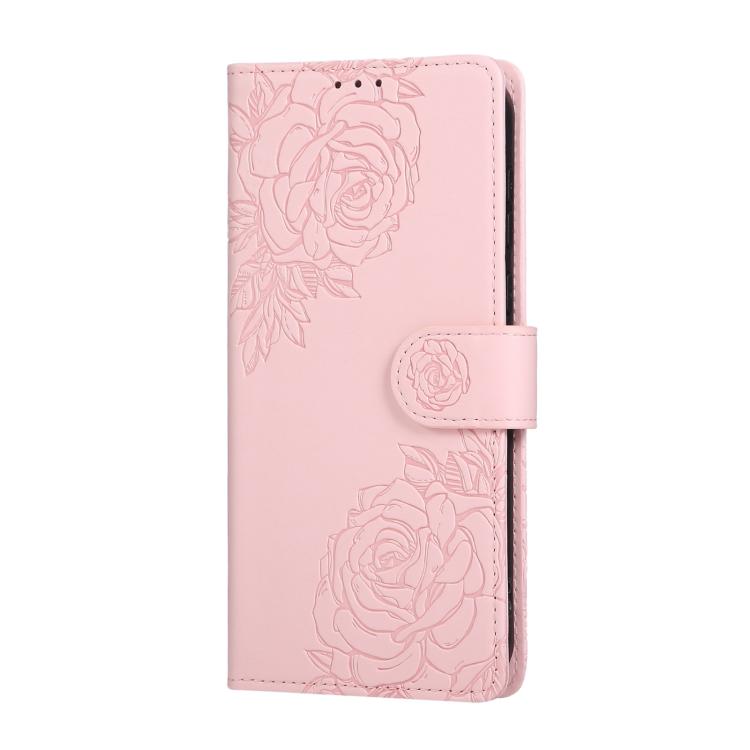 For OPPO Find X8 5G Rose Flower Embossed 3-Card Slots Leather Phone Case
