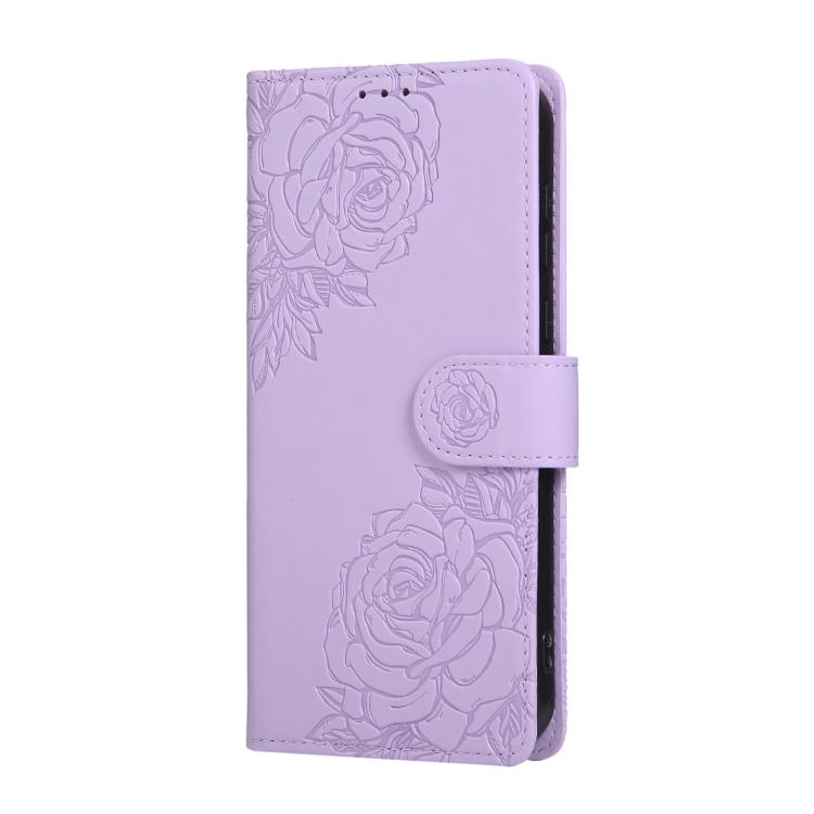 For OPPO Find X8 5G Rose Flower Embossed 3-Card Slots Leather Phone Case