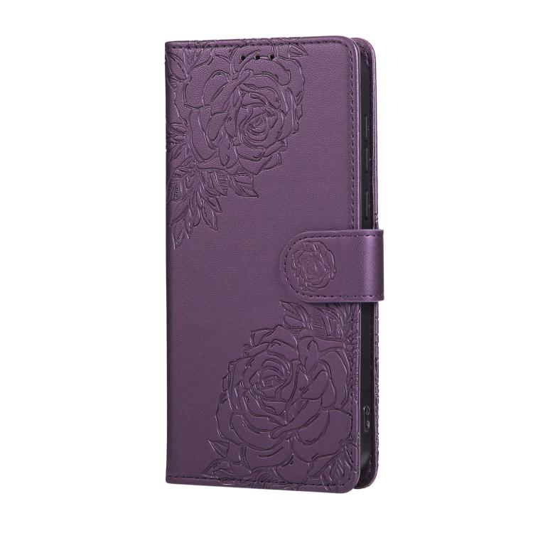 For OPPO Find X8 Pro 5G Rose Flower Embossed 3-Card Slots Leather Phone Case
